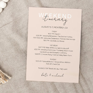 Carte Itinéraire du Mariage rose crème