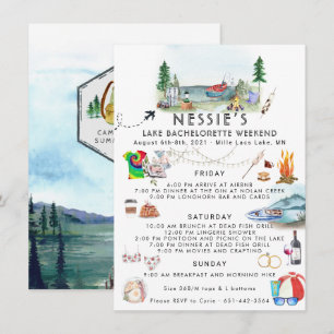 Carte Itinéraire du week-end de bachelorette   Camp d'ét