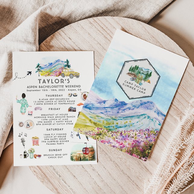 Carte Itinéraire du week-end de bachelorette | Camp d'ét (Créateur téléchargé)