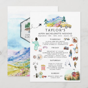 Carte Itinéraire du week-end de bachelorette   Camp d'ét