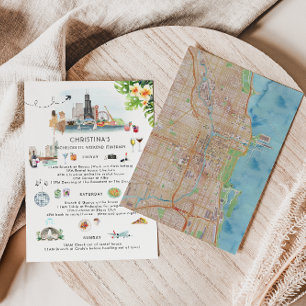 Carte Itinéraire du week-end de bachelorette Chicago