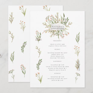 Carte Itinéraire du week-end de la bachelorette florale 