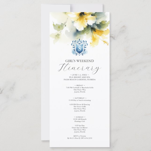 Carte Itinéraire du week-end Mariage tropical pour les c (Devant)