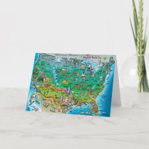 Carte Itinéraire historique 66 des Etats-Unis