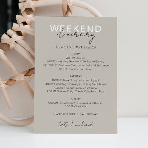 Carte Itinéraire Neutre Mariage Week-end