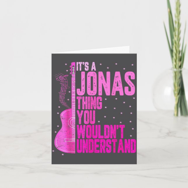 Carte It's A Jonas Thing You Wouldn't Understand Jonas F (Devant)