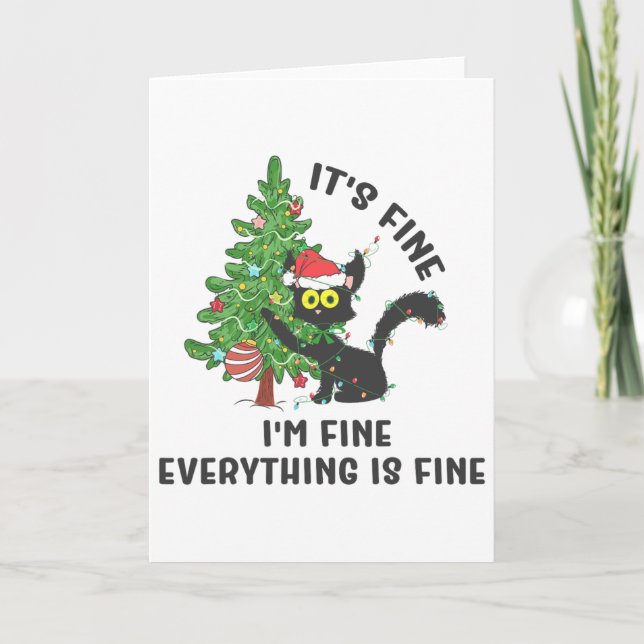 Carte It's Fine Im Fine Everything Is Fine Elf Xmas Matc (Devant)