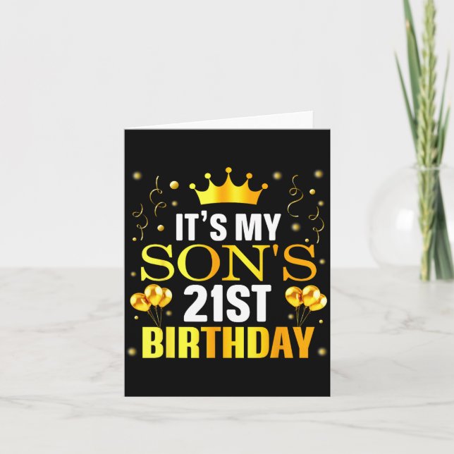 Carte It's My Son's 21st Birthday Happy Birthday 21 Year (Devant)