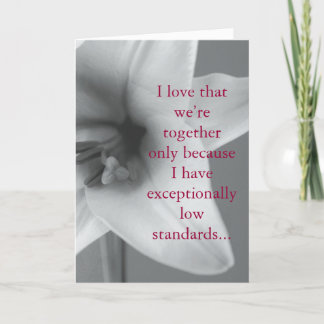 Carte J’adore que nous ne soyons ensemble que parce que.