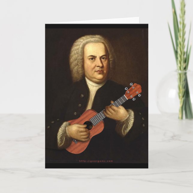 Carte J.S. Bach sur Uke (Devant)
