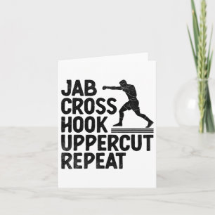 Carte Jab Cross Hook Uppercut Répétition Boxer Sports At