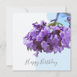 Carte Jacaranda Flowers sur le ciel bleu arrière - plan