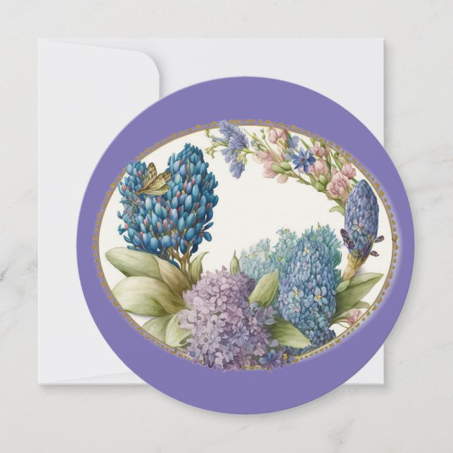 Carte Jacintes bleues et violettes (Devant)