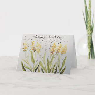 Carte Jacinthe jaune Anniversaire