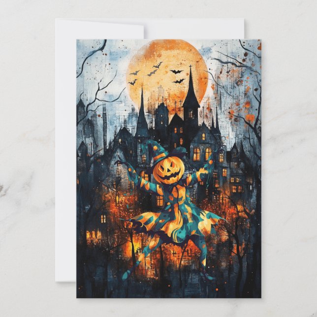 CARTE JACK LANTERN NE PEUT PAS ATTENDRE HALLOWEEN (Devant)