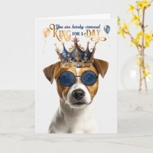 Carte Jack Russell lisse roi pour une journée d'annivers