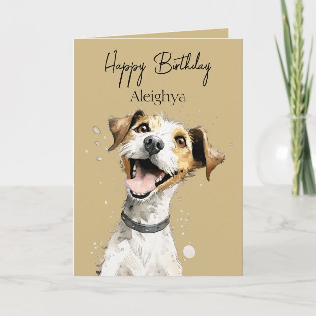 Carte Jack Russell Personnalisé (Devant)
