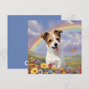 Carte Jack Russell Terrier Rainbow Nom du chien personna