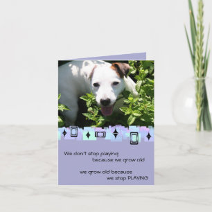 Carte Jack Russell voeux d'anniversaire