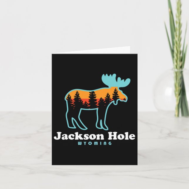 Carte Jackson Hole Wyoming Moose Mountains Grand Tetons (Devant)