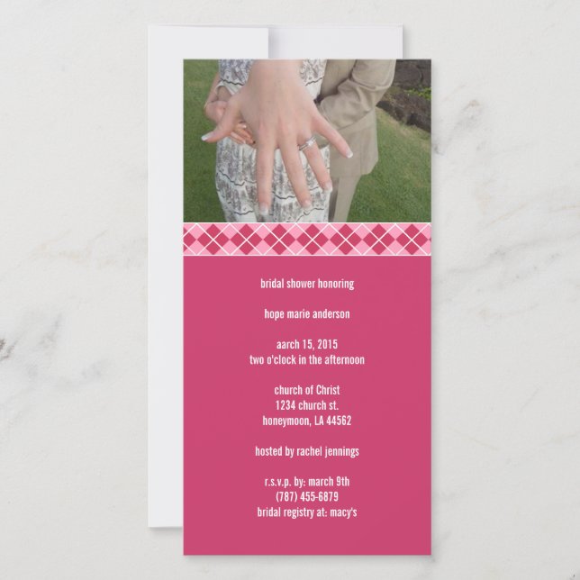 Carte Jacquard Fête des mariées (Devant)