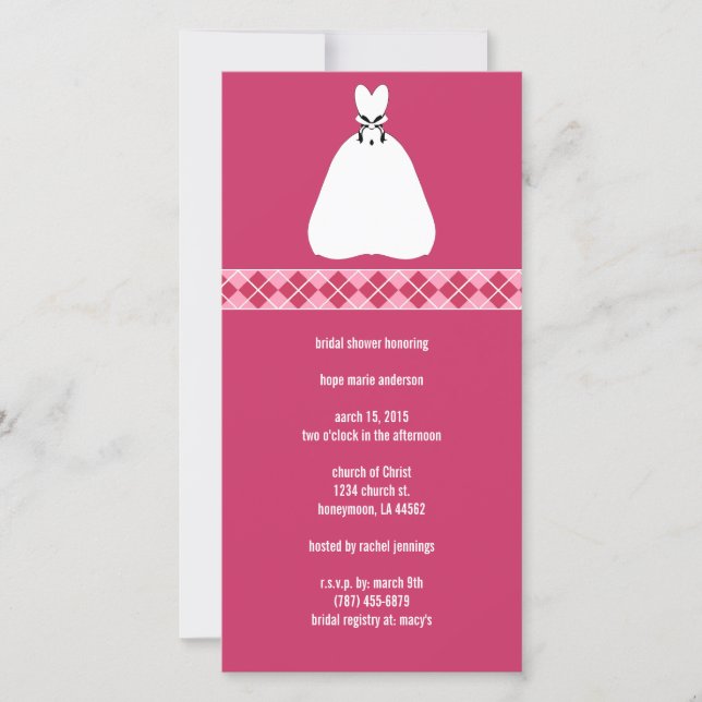 Carte Jacquard Fête des mariées (Devant)