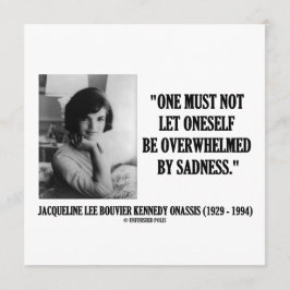 Carte Jacqueline Kennedy Ne Doit Pas Être Écrasée Par La