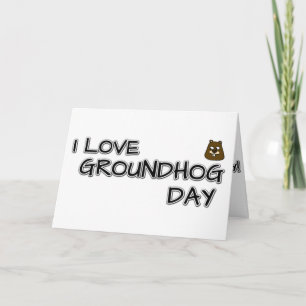 Carte J'adore Groundhog Day