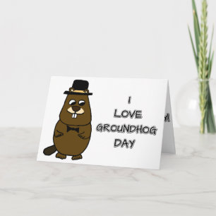 Carte J'adore Groundhog Day