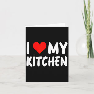 Carte J'adore la cuisine - Cœur - Drôle Mignon Cuisinier
