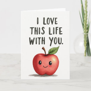 Carte J'adore la vie avec vous Apple Card joyeuse