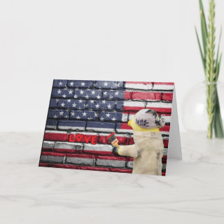 Carte J'adore l'art de graffiti murale USA.