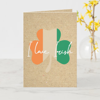 Carte J'adore l'Irlandais !
