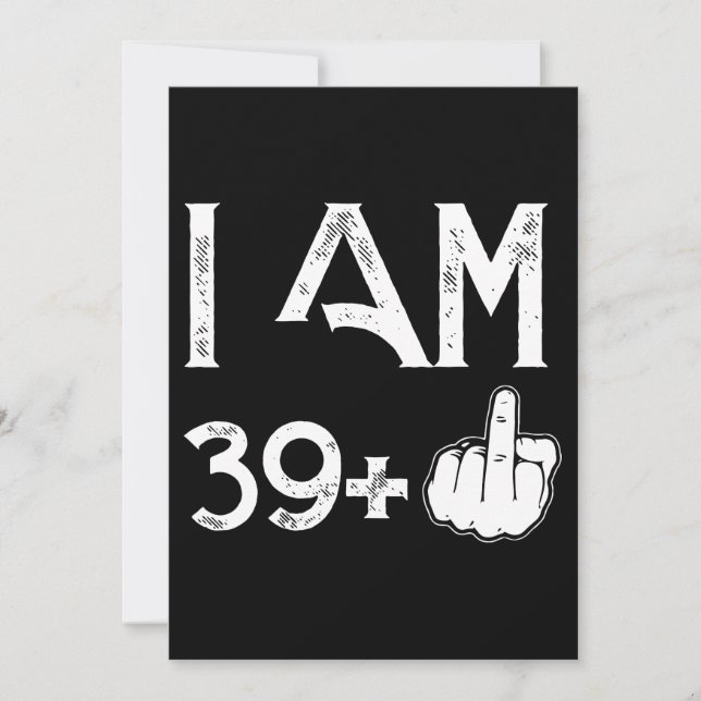 Carte J'ai 39 ans plus un t-shirt d'anniversaire (Devant)