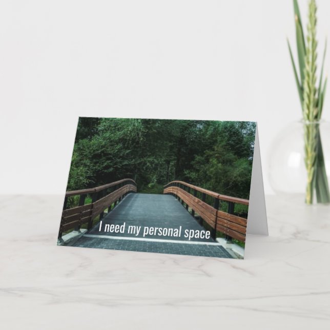 Carte J'Ai Besoin De Mon Espace Personnel, S'Il Vous Pla (Devant)