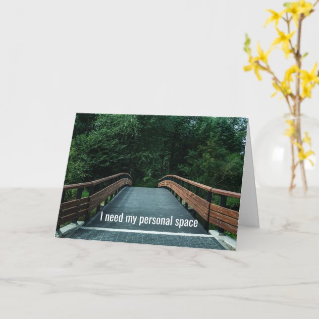 Carte J'Ai Besoin De Mon Espace Personnel, S'Il Vous Pla (Fleur jaune)
