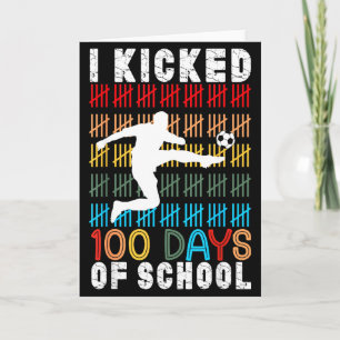 Carte J'ai botté 100 jour d'école de football 100ème jou