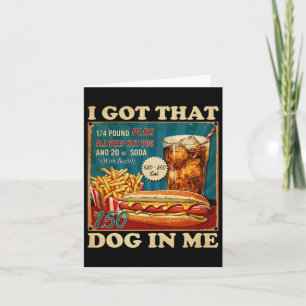 Carte J'ai Ce Chien En Moi Drôle De Combiné Hotdogs 4 Ju