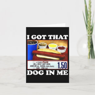 Carte J'Ai Ce Chien En Moi Drôle Hotdog Mème Citation Vi