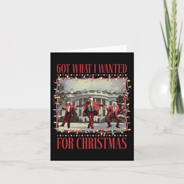 Carte J'Ai Ce Que Je Recherché Pour Noël Père Noël Drôle (Devant)