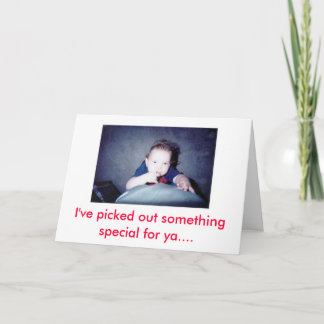 Carte J'ai choisi quelque chose de spécial...