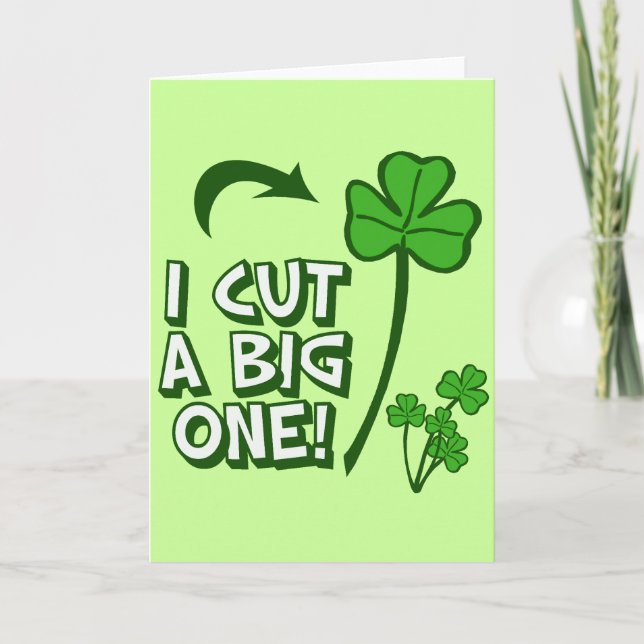 Carte J'ai coupé un grand shamrock (Devant)