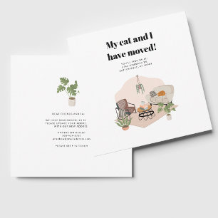 Carte J'ai déplacé une nouvelle adresse Boho Moving Fair