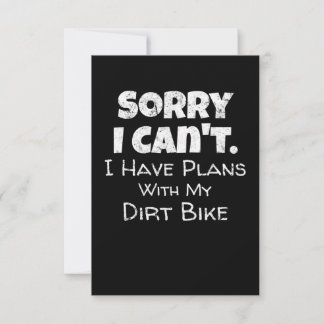 Carte J'Ai Des Plans Avec Mon Dirt Vélo Cadeau