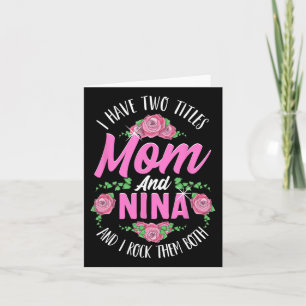 Carte J'Ai Deux Titres Maman Et Nina Cute Mothers Day Gi