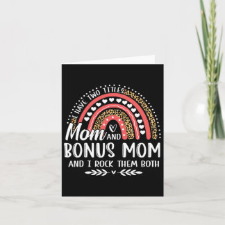 Carte J'ai deux titres Maman Maman bonus Fête des mères 
