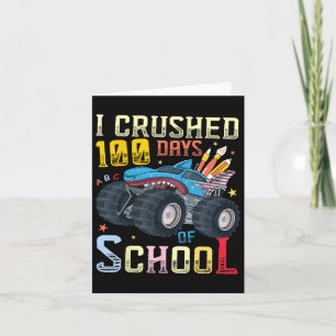 Carte J'Ai Écrasé 100 Jours De Camion Monster De L'École