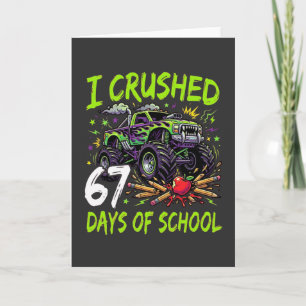 Carte J'ai écrasé 67 jours d'école avec le camion monstr