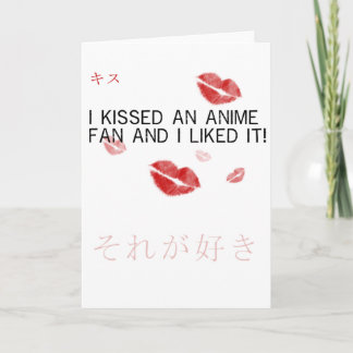 Carte J'ai embrassé une fan d'anime et je l'ai aimée