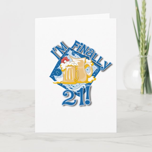 Carte J'ai enfin 21 ans (Devant)